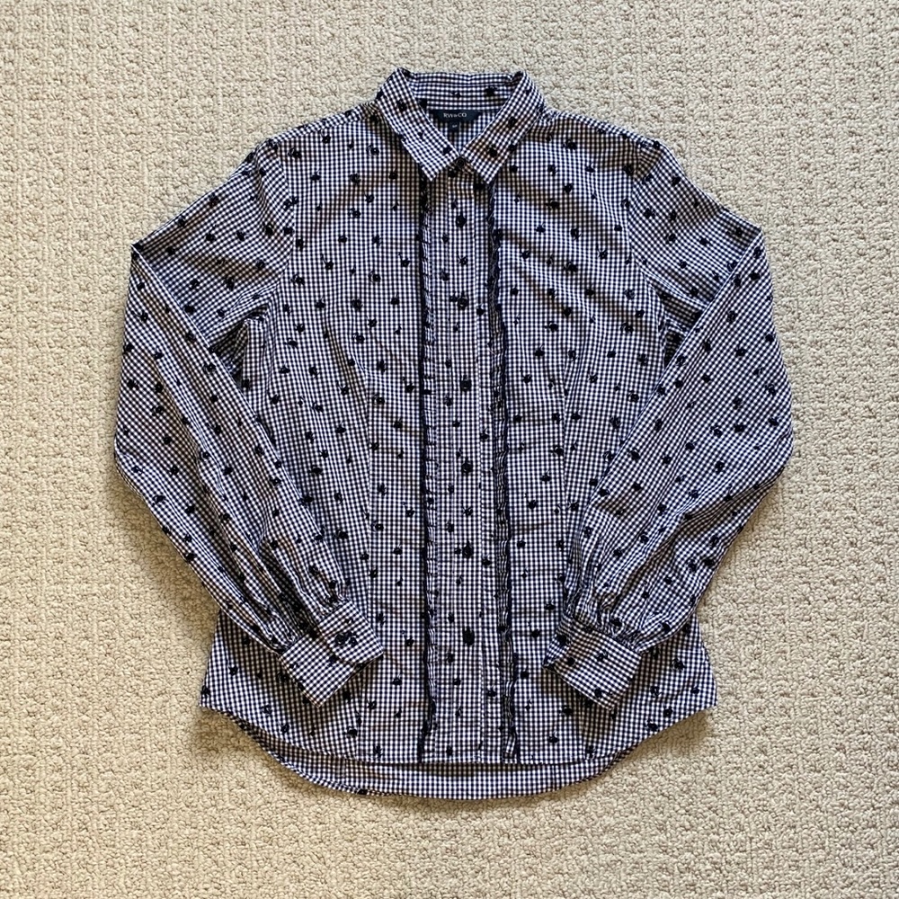 RW&CO. Gingham Floral Patterned Shirt